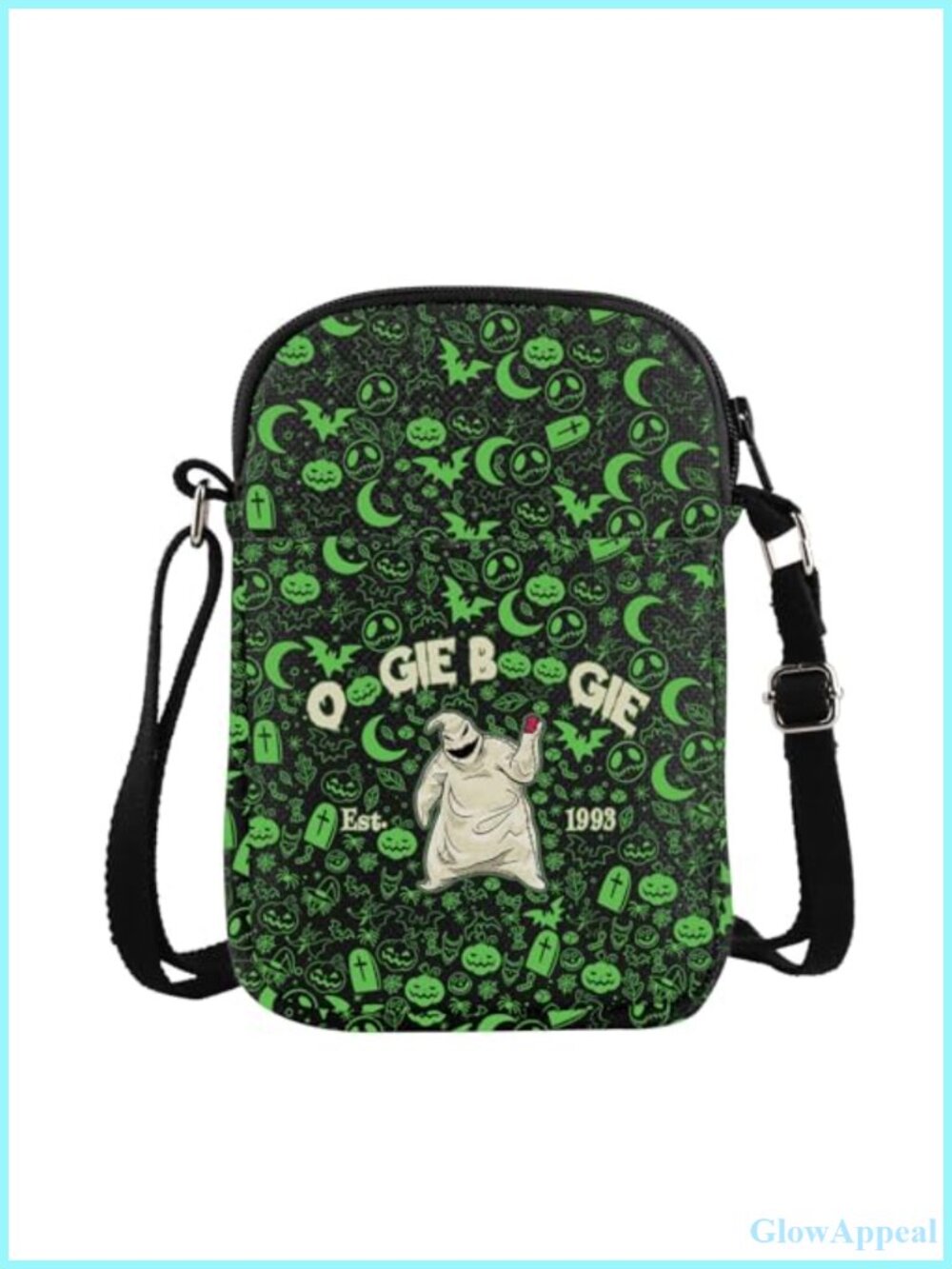 Canvas Crossbody Bag Adjustable Strap Cartoon Sling